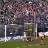 Who was the flying Leeds United fan at Oxford United?
