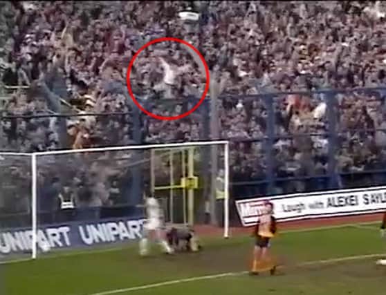 Who was the flying Leeds United fan at Oxford United?