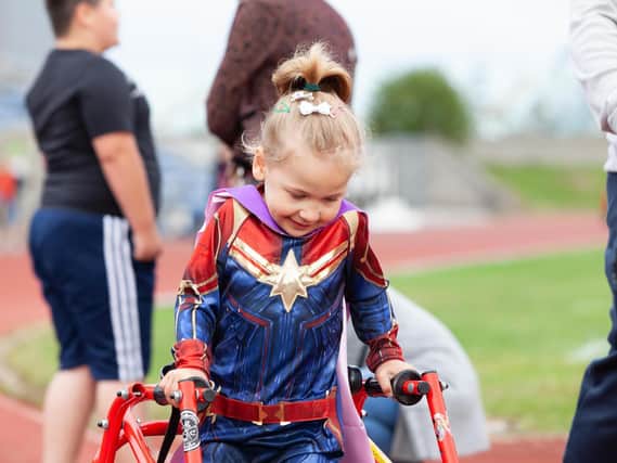 A young superhero taking part in last year's Leeds event