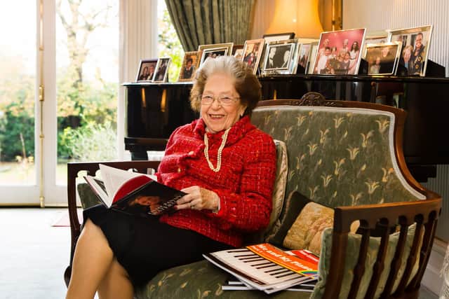 Dame Fanny Waterman in her home in Leeds. (Picture courtesy of Faber Music).