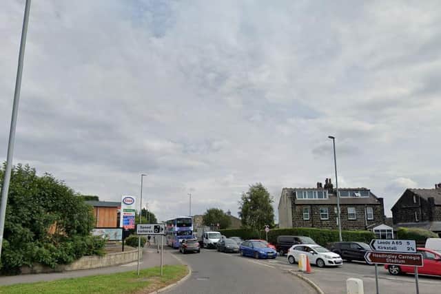 There are delays to all approaches on the Horsforth Roundabout after the crash (Photo: google)