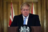 Boris Johnson at a coronavirus press conference earlier this week.