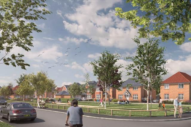 An artist's impression of how the site could look. (Credit: Redrow/Strata)