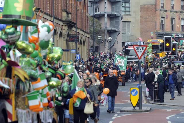 The St Patrick's Day Parade in Leeds, 2018.