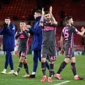 ANOTHER WIN: Mateusz Klich applauds Leeds United's travelling fans after the win at Middlesbrough. Photo by George Wood/Getty Images.