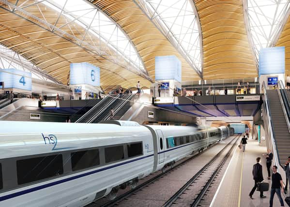Undated artist impression issued by HS2 of the proposed HS2 station at Euston - but does coronavirus negate the need for high-speed rail?