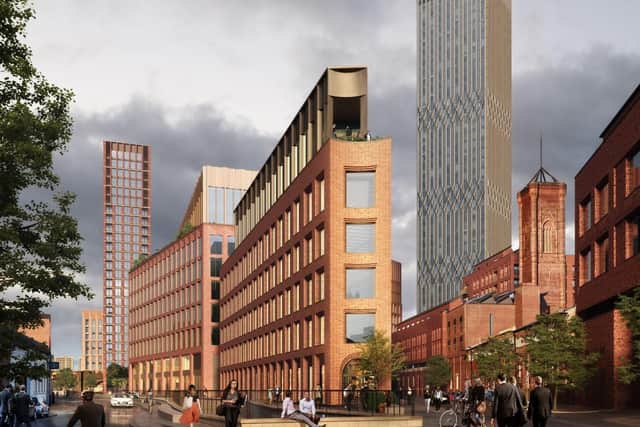 Globe Point will be the firstflat iron building to be built in the city since the design was conceived in 1875.