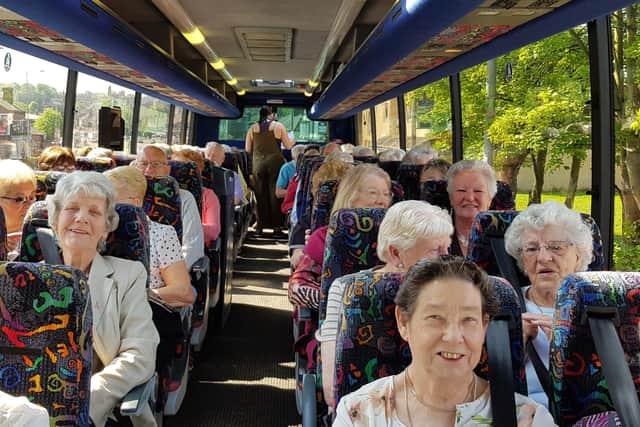 Members of Cross Gates & District Good Neighbours’ Scheme on one of their coach trips.