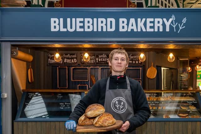 Leeds Kirkgate Market traders are saying it's business as normal following the governments announcement on the Coronavirus outbreak. Pictured Henry Cottam, from Bluebird Bakery.