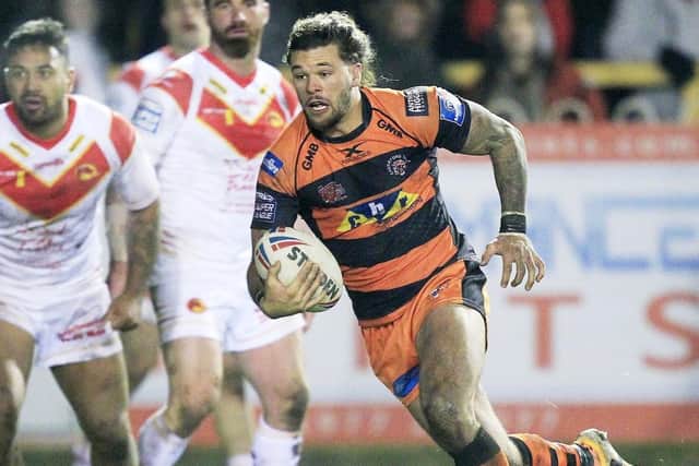 Castleford Tigers' Alex Foster in action last season before a long-term injury layoff.  Picture: Chris Mangnall/SWpix.com
