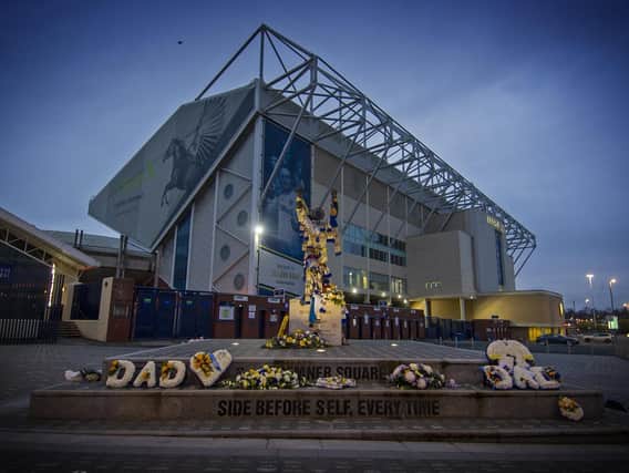 Elland Road stood empty tonight, instead of packed to the rafters for Leeds United's game against Fulham, which fell victim to the coronavirus pandemic enforced lockdown for English football (Pic: Tony Johnson)