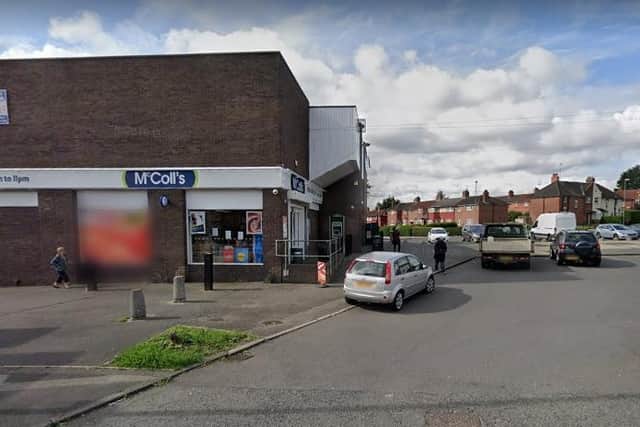 A 15-year-old boy has been arrested after a group attacked a man with a broken bottle near a McColl's in Leeds.