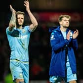 Leeds United players Liam Cooper and Patrick Bamford - will the 2019-20 football season be resumed?