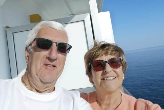 Roger and Lesley Levy aboard the Costa Pacifica.