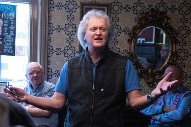 Tim Martin in a Wetherspoons pub.