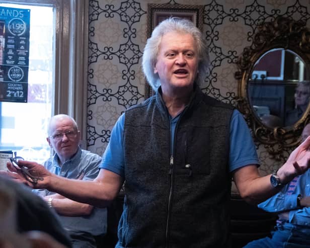 Tim Martin in a Wetherspoons pub.