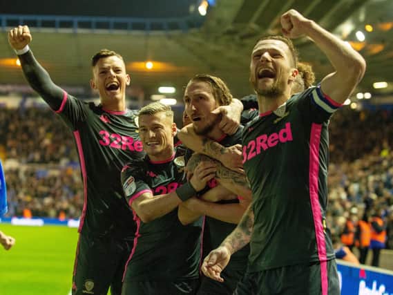 Leeds United will dominate the Sky Sports Football channel tomorrow, with highlights of games like the 5-4 win at Birmingham City (Pic: Bruce Rollinson)