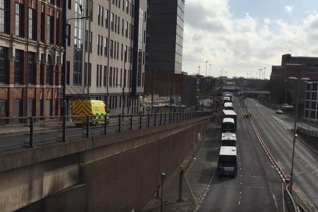 The A64 in Leeds was closed this morning