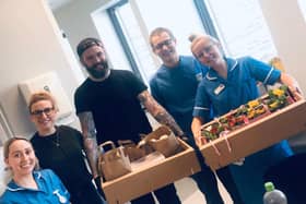 Matt Healy delivered his award-winning Sunday Roast to staff at HDU at the Bexley Wing, St James' Hospital in Leeds.
