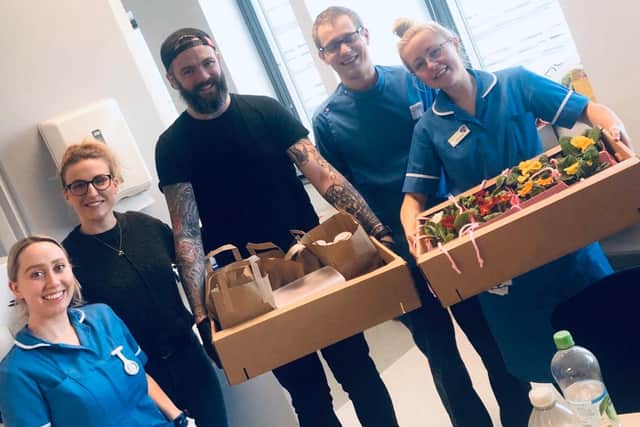 Matt Healy delivered his award-winning Sunday Roast to staff at HDU at the Bexley Wing, St James' Hospital in Leeds.