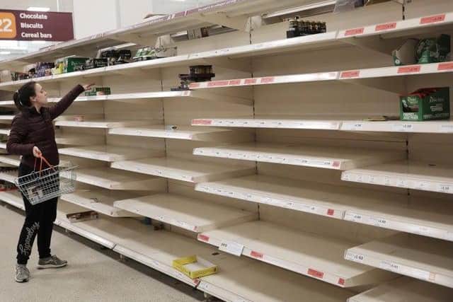 Supermarkets have struggled to keep up with demand due to panic buyers