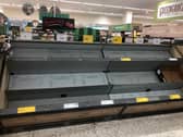 Many supermarket shelves have been empty in recent weeks Picture: PA