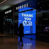 Signage showing its appreciation to the NHS amid the coronavirus outbreak. PA.