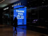 Signage showing its appreciation to the NHS amid the coronavirus outbreak. PA.