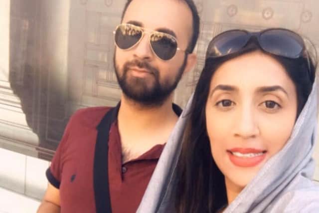 Husnain Rashid and Meymuna Ali flew to Bali for their honeymoon but say they cannot get on a flight back to the UK. Photo provided by the couple.