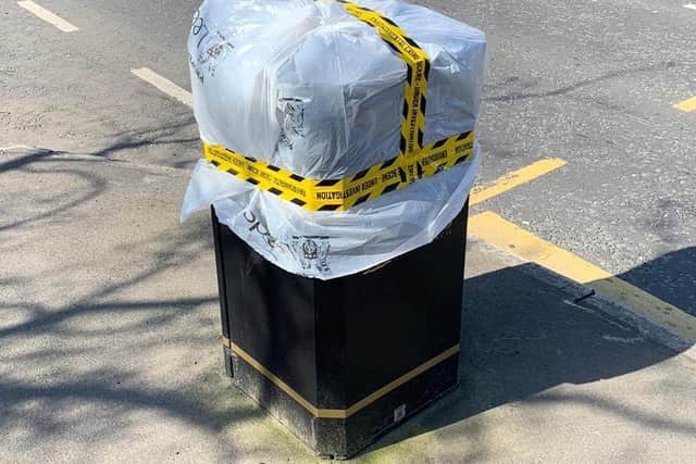 Public bins are out of use and will not be collected