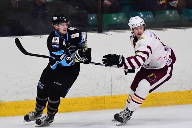 Joe Coulter, in action for Solway Sharks at Whitley Bay in 2018-19.
Picture courtesy of Colin Lawson.