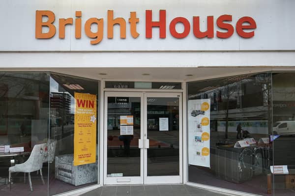 Jobs at three BrightHouse stores in Leeds are at risk after the company collapsed on Monday.