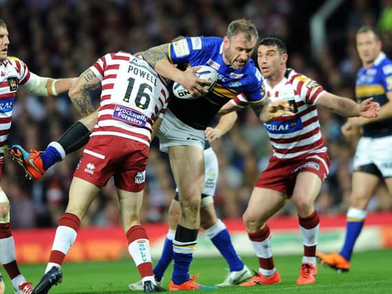 Jamie Peacock in action during the 2015 Grand Final win over Wigan. Picture by Jonathan Gawthorpe.
