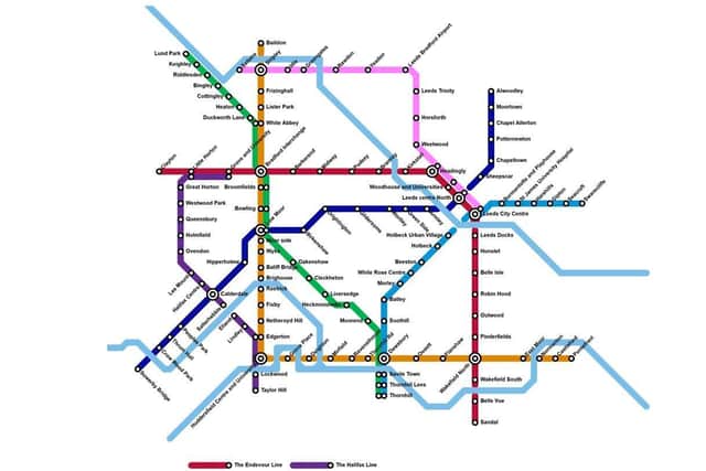 Thomas Wild's West Yorkshire underground map