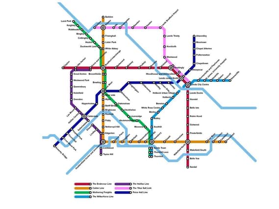 Thomas Wild's West Yorkshire underground map