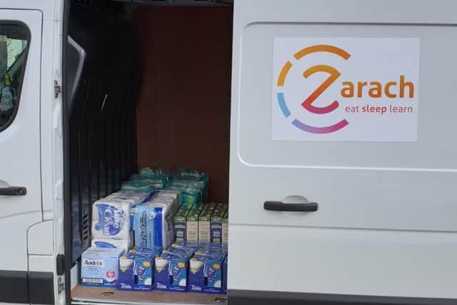 The Zarach vans will be visiting around 20 families this week.