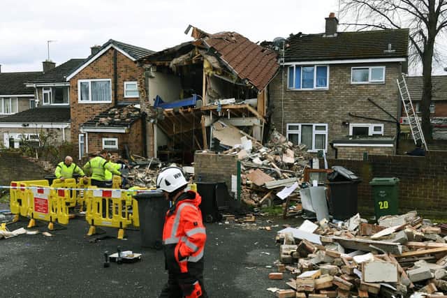 A man has tragically died after being injured in a large explosion in Dewsbury (Photo: Jonathan Gawthorpe)