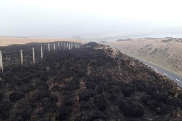 West Yorkshire Fire and Rescue shared a picture of the aftermath of a moorland fire