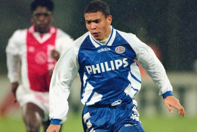 SUPERSTAR: Ronaldo in action for PSV in 1995 before he went on to worldwide acclaim scoring goals for Barcelona, Inter Milan, Real Madrid, Milan and Corinthians. Pic: Getty