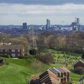 The city skyscrapers can be seen from Sandra Ogden's flat in Wortley.