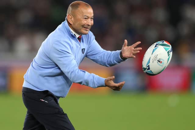 Don’t drop the ball: England head coach Eddie Jones took his team all the way to the final of the World Cup in 2019 and has now extended his contract with the Rugby Football Union by a further two years until the 2023 World Cup in France. (Picture: PA)