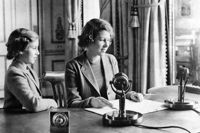 The Queen - pictured with Princess Margaret - first addressed the nation in 1940 from Windsor.