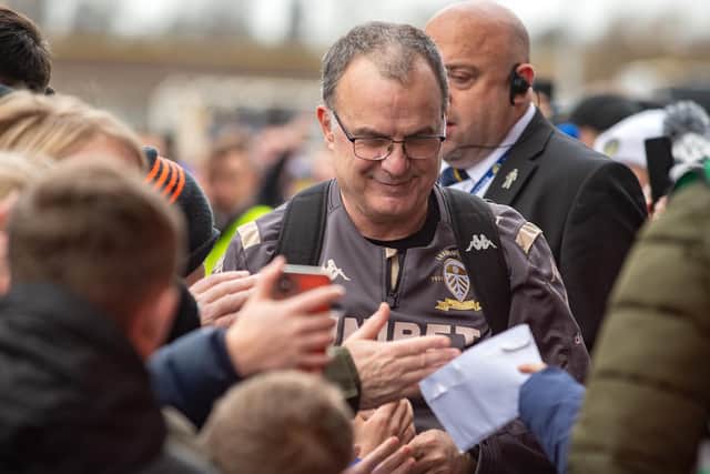 LEADER: The rumour that came true. Marcelo Bielsa became Leeds United manager in 2018 and has led them to the top of the Championship with nine games remaining. Pic: Bruce Rollinson.
