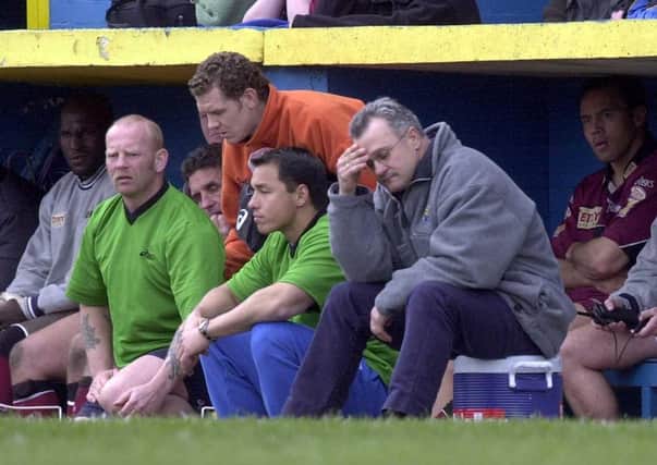 TROUBLED TIMES: Leeds Rhinos coach Dean Lance watches his side from the dugout. Picture: Steve Riding.