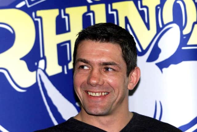 FRESH START: Daryl Powell is unveiled as the new Leeds Rhinos head coach in April 2001. Picture: Gareth Copley.