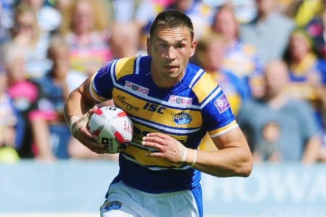 Kevin Sinfield kicked eight goals in the games against Wakefield on this date in 2014 and 2015.  Picture: Steve Riding.