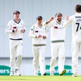 Yorkshire players, celebratin a wicket against Kent last season, have been placed on furlough (Picture: SWpix.com)
