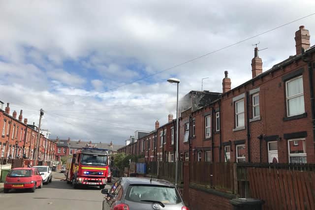 Fire at a house on Harlech Terrace, Beeston
