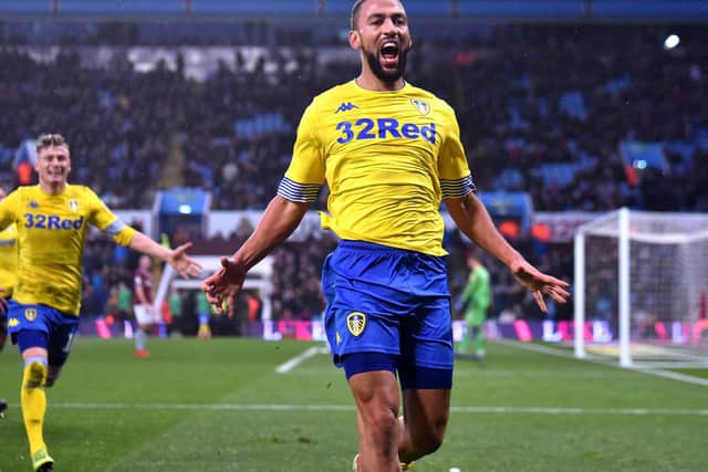 MEMORABLE: Kemar Roofe celebrates scoring Leeds United's winner in the epic 3-2 success at Aston Villa in December 2019. Photo by Nathan Stirk/Getty Images.