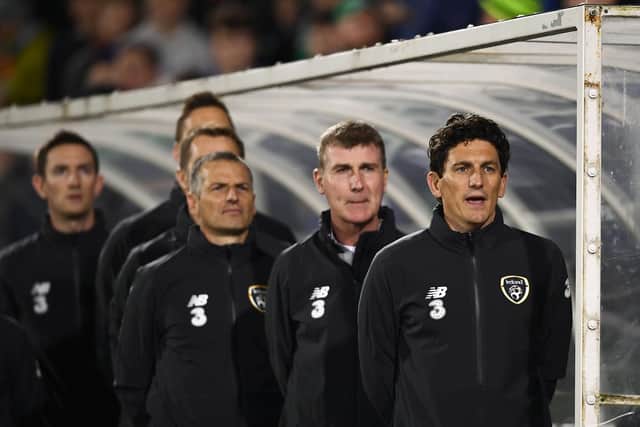 IMPRESSED: Keith Andrews. right. Photo by Harry Murphy/Getty Images.